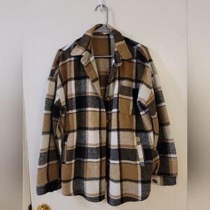 Plaid Button-Up Shacket